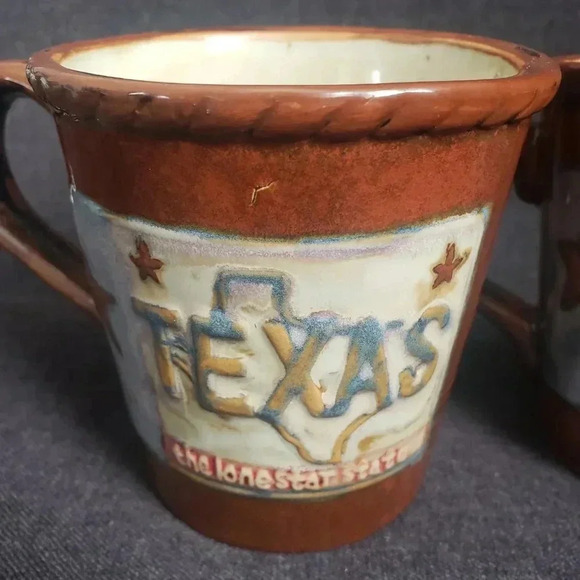 Home Studio Laredo "Texas" Coffee Mugs Set of 2 - Picture 4 of 7